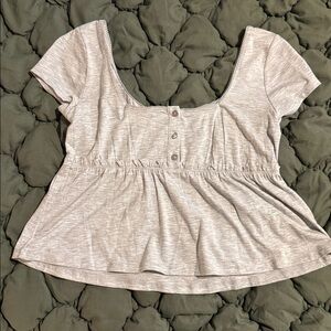 No Boundaries Light Gray Top